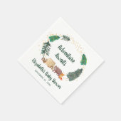 Baby Shower Camping Adventure Woodland Animals Serviette (Ecke)