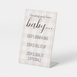 Baby Shower Candy Bar Sign Sockelschild