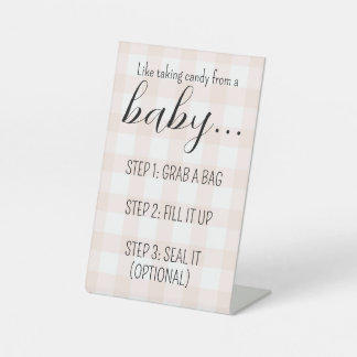 Baby Shower Candy Bar Sign Sockelschild