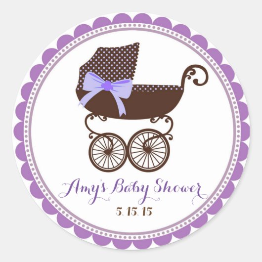 Baby Shower Carriage Stickers Favoriten (Vorderseite)