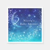 Baby Shower Celestial Moon Sparkle Sky Custom Serviette (Vorderseite)