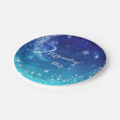 Baby Shower Celestial Moon Sparkle Sky Party Pappteller (Schrägansicht)