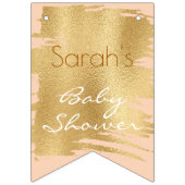 Baby Shower Classic Pink/Gold Frack Banner (Zweite Fahne)
