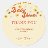 Baby Shower Classic Round Sticker (Vorderseite)