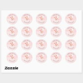 Baby Shower Classic Round Sticker (Blatt)