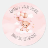 Baby Shower Classic Round Sticker (Vorderseite)