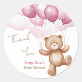 Baby Shower Classic Round Sticker (Vorderseite)