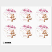 Baby Shower Classic Round Sticker (Blatt)