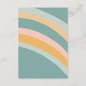 BABY SHOWER Clouds Rainbow Niedlicher Custom QR CO Begleitkarte (Rückseite)