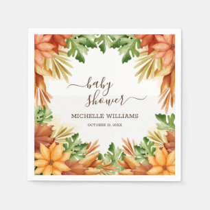 Baby-Shower-Cocktail 'Herbstlaub' Serviette