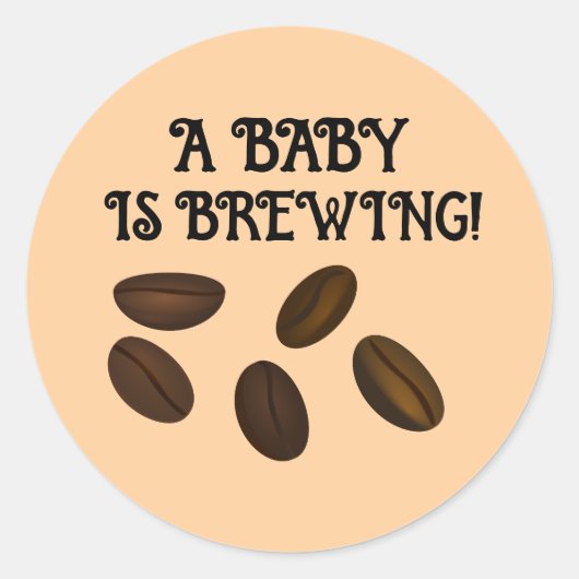 BABY SHOWER COFFEE BEANS STICKERS (Vorderseite)