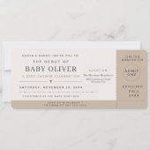 Baby Shower Concert Ticket Invitation (Vorderseite)