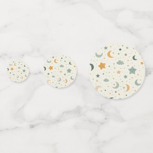 Baby Shower Confetti - Celestial Table Scatter Konfetti (Rückseiten)