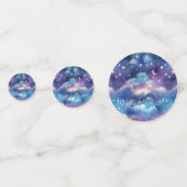 Baby Shower Confetti - Dreamy Night Sky Clouds Konfetti (Rückseiten)