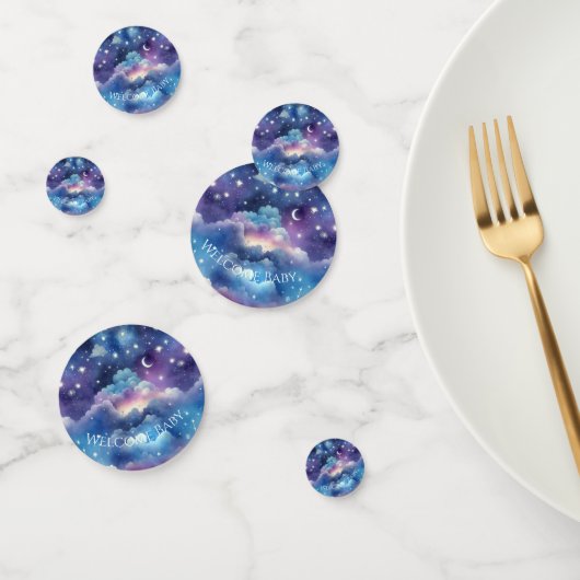 Baby Shower Confetti - Dreamy Night Sky Clouds Konfetti (Gruppe)