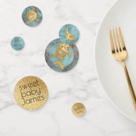 Baby Shower Confetti Gold Mommy N Baby Delphine Konfetti