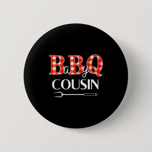 Baby Shower Cousin Bbq Party Cute Matching Family  Button (Vorderseite)