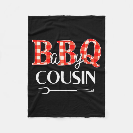 Baby Shower Cousin Bbq Party Cute Matching Family Fleecedecke (Vorderseite)