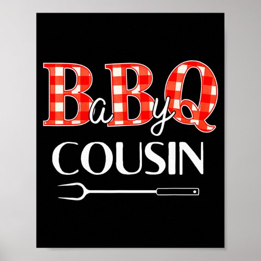 Baby Shower Cousin Bbq Party Cute Matching Family Poster (Vorne)