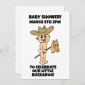BABY SHOWER Cowboy Custom-Einladungen Einladung (Vorne/Hinten)