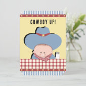 Baby Shower Cowboy Einladung (Stehend Vorderseite)