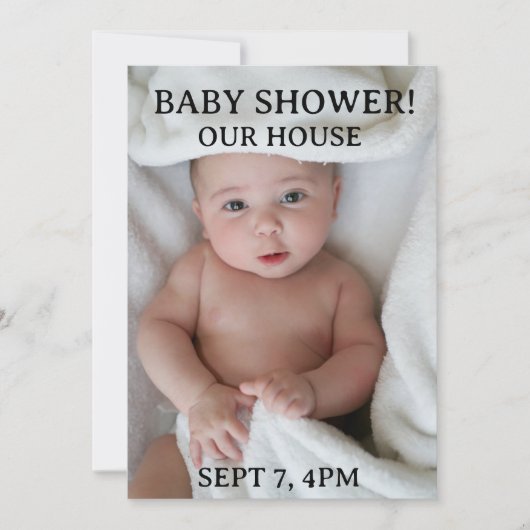  BABY SHOWER CUSTOM PHOTO INVITATIONS EINLADUNG (Vorderseite)