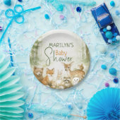 Baby Shower Cute Baby Animals Pappteller (Party)