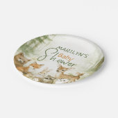 Baby Shower Cute Baby Animals Pappteller (Schrägansicht)