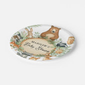 Baby Shower Cute Baby Animals Pappteller (Schrägansicht)