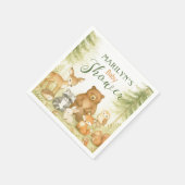Baby Shower Cute Baby Animals Serviette (Ecke)