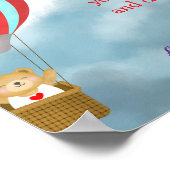 Baby Shower Cute Cub Diaper Raffle Sign Poster (Ecke)