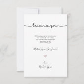 Baby Shower Danke Chic Liebe Script (Rückseite)