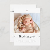 Baby Shower Danke Chic Liebe Script (Vorne/Hinten)