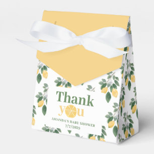 Baby-Shower-Dankeschön für kleines Zitronenmädchen Geschenkschachtel