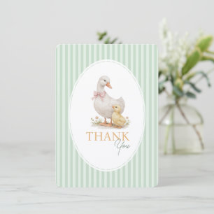 Baby-Shower-Dankeskarten Gans und Gänschen. Dankeskarte