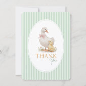 Baby-Shower-Dankeskarten Gans und Gänschen. Dankeskarte (Vorderseite)