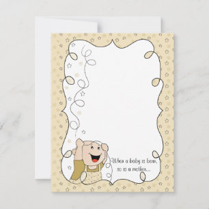 Baby-Shower-Dankeskarten, Gold/Schwarze Sterne Dankeskarte