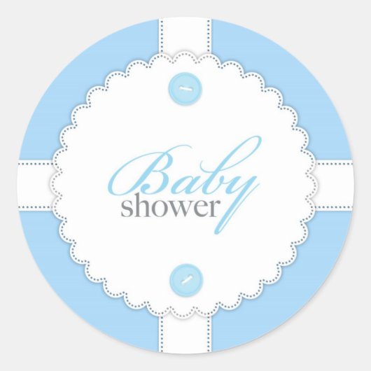 Baby Shower Dantel Boy Sticker (Vorderseite)