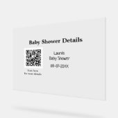 BABY SHOWER DETAILS QR SCAN CODE MINIMAL MODERN RU ACRYLSCHILD (Winkel)