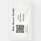 BABY SHOWER DETAILS QR SCAN CODE MINIMAL MODERN RU BANNER (Vertikal)