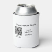 BABY SHOWER DETAILS QR SCAN CODE MINIMAL MODERN RU DOSENKÜHLER (Kanne Vorderseite)