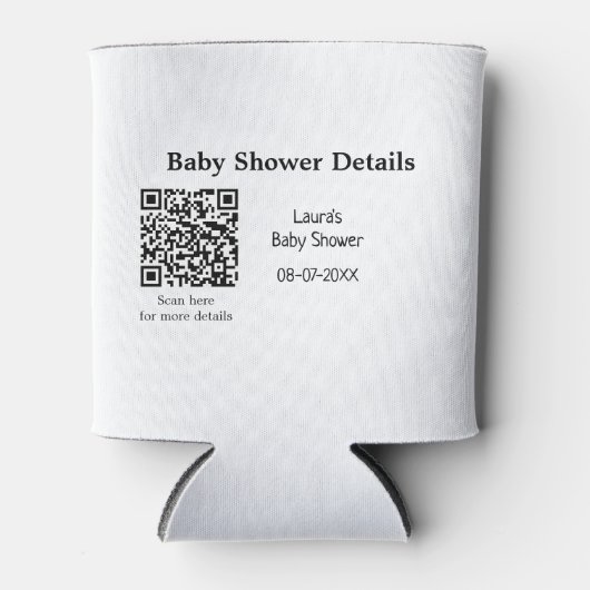 BABY SHOWER DETAILS QR SCAN CODE MINIMAL MODERN RU DOSENKÜHLER (Vorderseite)