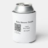 BABY SHOWER DETAILS QR SCAN CODE MINIMAL MODERN RU DOSENKÜHLER (Kanne Rückseite)