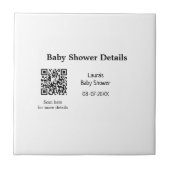 BABY SHOWER DETAILS QR SCAN CODE MINIMAL MODERN RU FLIESE (Vorderseite)