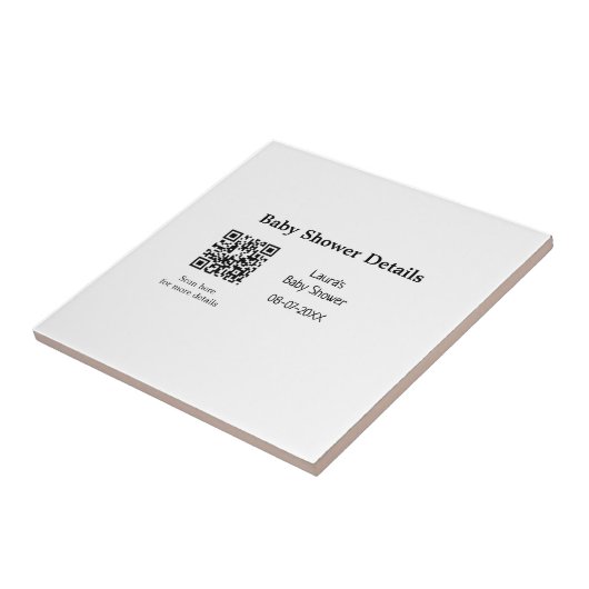 BABY SHOWER DETAILS QR SCAN CODE MINIMAL MODERN RU FLIESE (Seite)