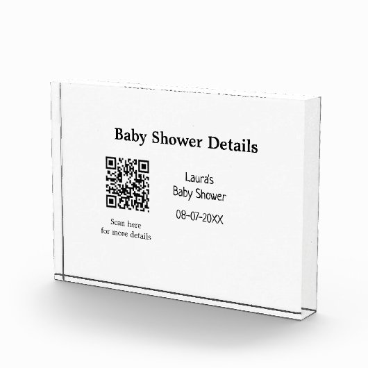 BABY SHOWER DETAILS QR SCAN CODE MINIMAL MODERN RU FOTOBLOCK (Rechts)