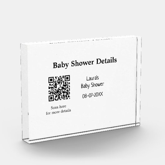BABY SHOWER DETAILS QR SCAN CODE MINIMAL MODERN RU FOTOBLOCK (Links)