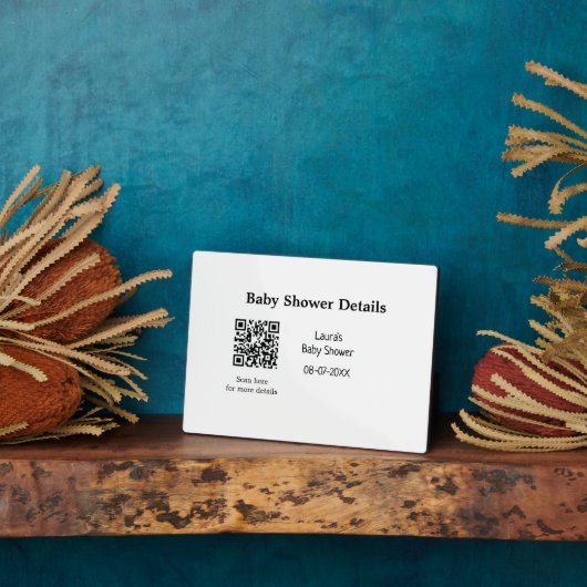 BABY SHOWER DETAILS QR SCAN CODE MINIMAL MODERN RU FOTOPLATTE (Seite)