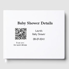 BABY SHOWER DETAILS QR SCAN CODE MINIMAL MODERN RU GÄSTEBUCH