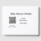 BABY SHOWER DETAILS QR SCAN CODE MINIMAL MODERN RU GÄSTEBUCH (Rückseite)